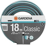 GARDENA Classic Hose, 13 mm (1/2 Inch), 18m Bundle, Pressure-Resistant and dimensionally Stable, Bursting Pressure 22 bar; Includes Classic Hose, 13 mm (1/2 Inch),18m