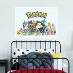 Veggdekor Klistermerker 65x91cm - Pokémon Karakterer