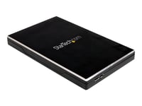 StarTech.com Boîtier USB 3.0 pour disque dur SATA de 2,5 pouces - Boîtier externe HDD / SSD 2,5" - Aluminium - Noir - Boitier externe - 2.5" - SATA 3Gb/s - USB 3.0 - noir