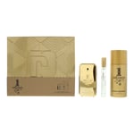 Paco Rabanne 1 Million Eau de Toilette 50ml + 10ml + Deodorant Spray Gift Set