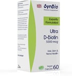 Synbio Premium - Ultra D-Biotin 5000Mcg Capsules | Vitamin B7 | Vegan | Vital Nu