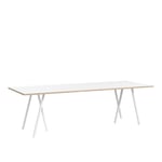 HAY - Loop Stand Table - White - 250 x 92,5 cm - Ruokapöytä - Leif Jørgensen - Valkoinen - Metalli/Puu