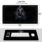 FZDB Assassin's Creed Game Mouse Pad,Rubber Non-Slip Electronic Sports Oversized Gaming Large Mouse Mat, Rectangular Mouse Pads 15.8 X 29.5 Inch
