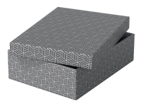 Esselte - Presentkartong - medelstor - 36 cm x 26.5 cm x 10 cm - grå - paket med 3