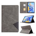 Galaxy Tab A 10.5 Tablet Case, CASE4YOU Premium Flip PU Leather Cover Business Portfolio Wallet Strap Card Slots Magnetic Shell Carrying Case for Samsung Galaxy Tab A 10.5 T590 T595 Case Gray