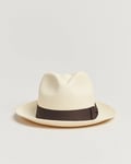 Wigéns Trilby Panama Hat White/Dark Brown