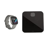 Fitbit Sense Advanced Smartwatch with Tools for Heart Health, Stress Management & Skin Temperature Trends, Sage Grey/Silver & Aria Air Smart Scale