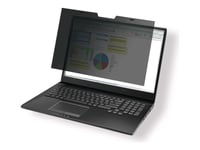 Durable - Sekretessfilter Till Bärbar Dator - 2-Vägs - Borttagbar - Magnetisk - 15.6" - Anthracite-Gray
