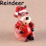 1 Pc Christmas Doll Figurines Miniature Animal Resin Statue Reindeer