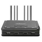 StarTech.com 2-Port Dual-Monitor HDMI Cable KVM Switch, 4K 60Hz,