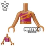 LEGO Elves Mini Figure Torso - Orange and Magenta Top