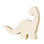 Träfigur dinosaur – höjd 12,8 cm, bredd 16,4 cm, tjocklek 1,7 cm