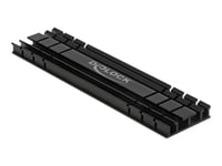 Delock Heatsink Flat 100 Mm For M.2 Module Black - Kylfläns För Halvledarenhet - Svart