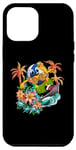 Coque pour iPhone 15 Plus Joli ballon hawaïen de volley-ball tropical plage vacances d'été