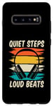 Coque pour Galaxy S10+ Silent Disco Quiet Steps Loud Beats Casque vintage