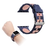 Apple Watch Series 4 44mm dual-color silicone watch strap - Blue / Pink