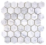 mosaik ws hainan hexagon marble white carrara 4,8x4,8x0,8