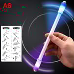 Nyhet Snurrande Penna Roterande Kulspetspenna Glowing White