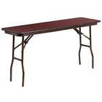 Flash Furniture 18x60 HP Fold Training Table, Fabric, Mahogany, 18" x 60"