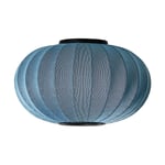Made By Hand Knit-Wit 57 Oval væg- og loftlampe Blue stone