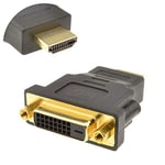 Adaptateur DVI à HDMI (DVI-D Dual Link 24+1) Adaptateur HDMI Mâle à DVI Femelle avec Cordon Plaqué Or Convertisseur 1080P Full HD Adaptateur Hdmi à Péritel