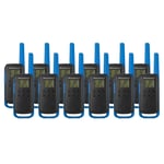 Motorola TALKABOUT T62 Twelve Pack Two Way Radios in Blue