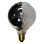 Halvt förspeglad glödlampa glob E27 100W