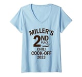 Womens miler's 2nd place chili cook of 2023 V-Neck T-Shirt
