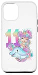 iPhone 14 Pro 11th Birthday Mermaid Party Outfit Girls Dolphin 11 Eleven Case