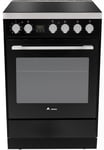 Award Freestanding Electric Stove 60cm 8 Function 80L with Ceramic Cooktop Black