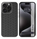 Housse En Silicone Compatible Avec L'IPhone 15 Pro (6.1) Design Métal Dessins