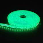 Grön 10W/m LED-strip - 5m, 120 LED pr. meter, 24V, IP65 - Farve : Grön