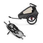 Qeridoo® Cykelvagn Kidgoo2 Steel Grey Kollektion 2023 inklusive hängmatta Plus Limited Edition Theraline