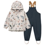 Liewood Manu Rainwear Set Manu Regnkläder Set Sea Creature / Sandy | Grå | 104 cm