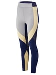 XS (8) New Balance Reclaim Hybrid Leggings WP93102 Gym Training  - Yellow/Navy