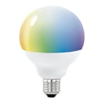EGLO Ampoule connectée led globe, couleur changeante, D.95 mm E27 1300 Lm