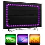 USB TV Backlight LED Strip Lights for HDTV SmartTV with 24Key Remote , 16 Color RGB5050 for Gaming Room Decor, LED Bias Ambient Mood Lighting.(13.12Ft(400cm))