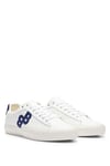 BOSS Mens Aiden Tenn Low-top Trainers with Monogram Detail Size 10 White
