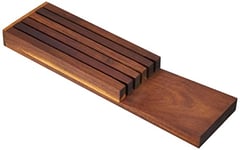 Continenta Bloc pour tiroir en Bois d'acacia pour 5 Couteaux, Brun foncé, Taille Unique