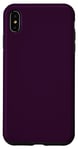 Coque pour iPhone XS Max Couleur bordeaux mat simple dégradé foncé violet