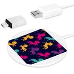 MUOOUM Rainbow Horse Fast Wireless Charger, Wireless Charging Pad 10W Unibody Fast Charging Pad Compatible for iPhone, airpods or any Qi enabled Smartphone