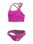 Nike Retro Flow Girl's T-crossback Midkini Set-pink, Pink, Size Xs, Women