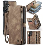 CaseMe Multi-slot Plånboksfodral Samsung Galaxy S24 Brun