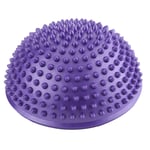 1pcs Spiky Massage Balls Deep Tissue Trigger Point Roller Set PVC Inflatable Half Yoga Balls Massage Point Fitball Exercises Trainer Fitness Balance Ball(Purple)
