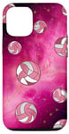 Coque pour iPhone 13 Pro Volleyballballon-rose esthétique femmes filles