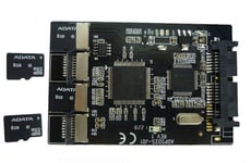 Convertisseur de carte Micro SD vers Micro SATA 1.8 pouces, boîtier hdd avec RAID 4 TF à 16 broches Nipseyteko