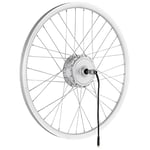 windmeile | E-Bike Moteur moyeu Roue d'obstacle, rayonnée, Argent, 20', 48V/500W, E-Bike, vélo électrique, Pedelec