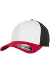 Urban Classics 3-Tone flexfit keps (L/XL,red/white/black)