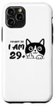 Coque pour iPhone 11 Pro I'm Not 30, I Am 29 Plus 1 Middle Finger Cat Flip Off Cat