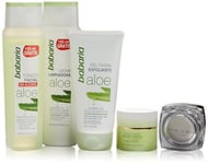 Babaria Aloe Vera Anti-Wrinkles Face Cream + Cleansing Milk + Facial Tonic + Facial Exfoliant - 1 Pack